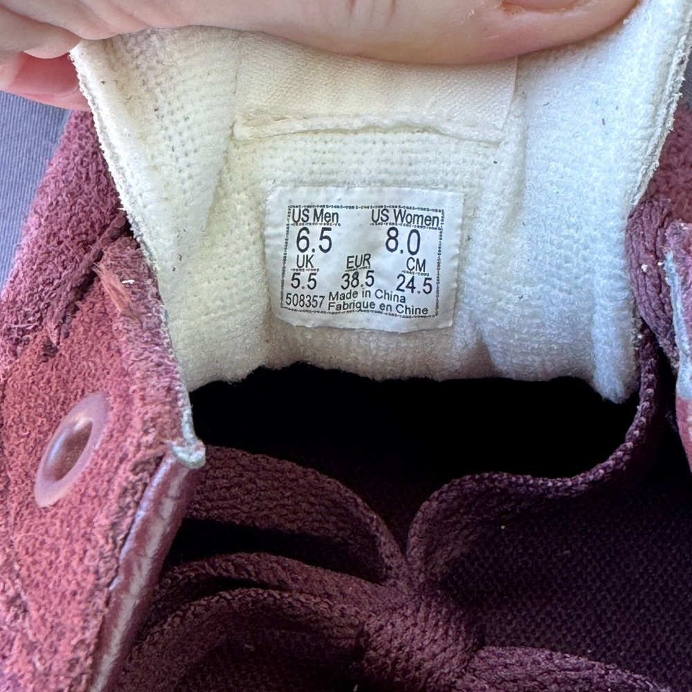 NWOT Vans Pink and Burgundy Suede Sneakers - Picture 5 of 8